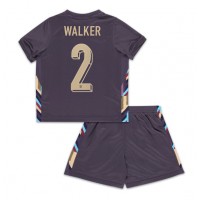 England Kyle Walker #2 Bortedraktsett Barn EM 2024 Kortermet (+ Korte bukser)